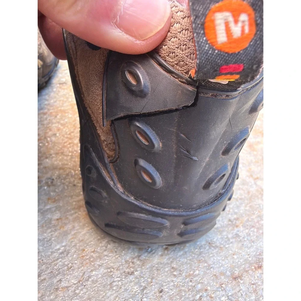 Merrell Chameleon Wrap Pro Mens 9 Hiking Shoes Brown Orange Vibram Continuum